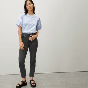 Everlane Japanese Denim Cheeky Jean in Washed Black size 26 Crop